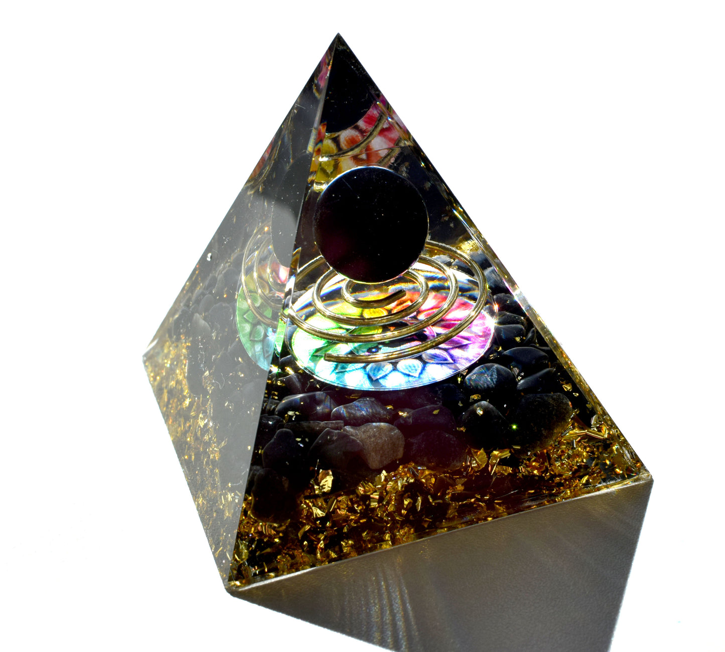 Fekete Obszidián Orgonit Piramis