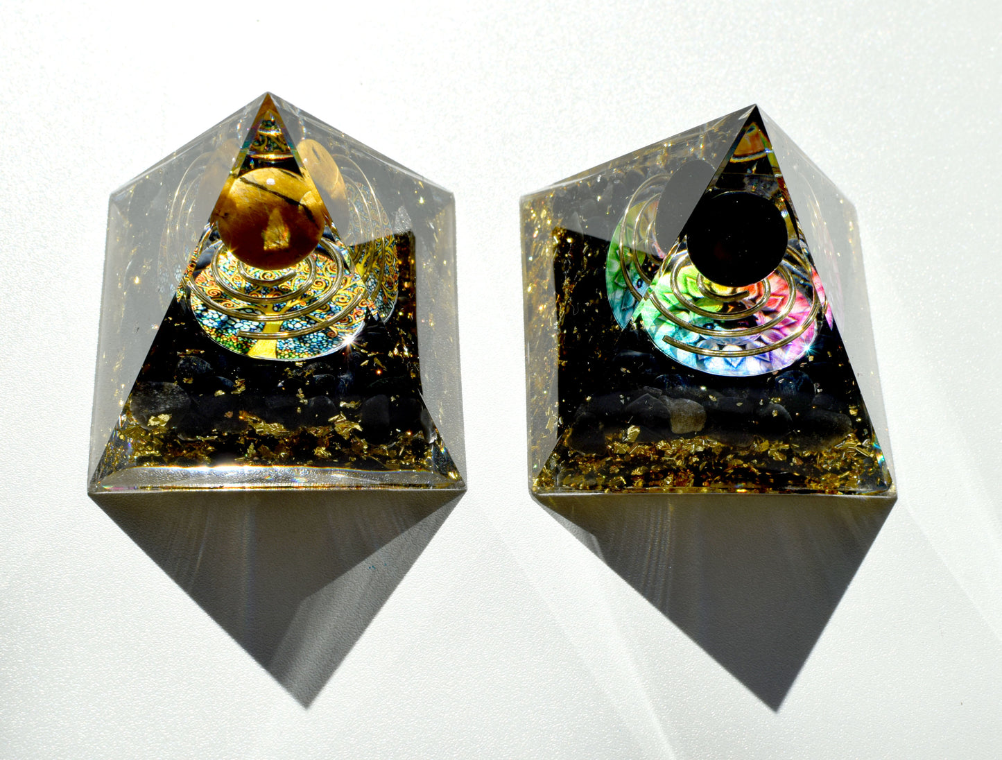 Fekete Obszidián Orgonit Piramis