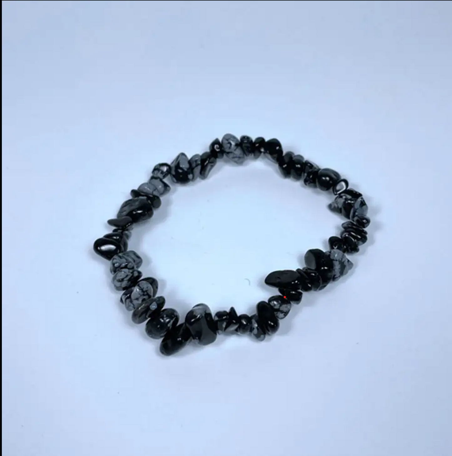 Hópehely Obszidián karkötő