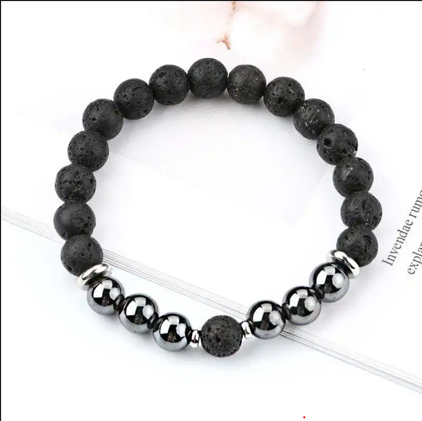 Hematit Lávakő karkötő