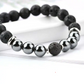 Hematit Lávakő karkötő