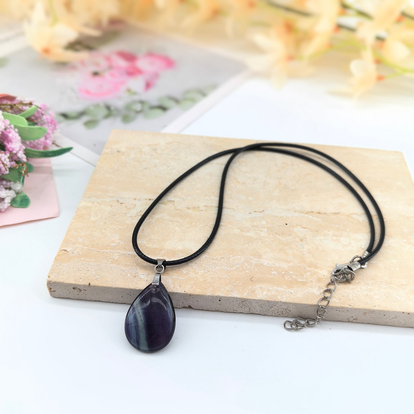 Szivárvány Fluorit nyaklánc