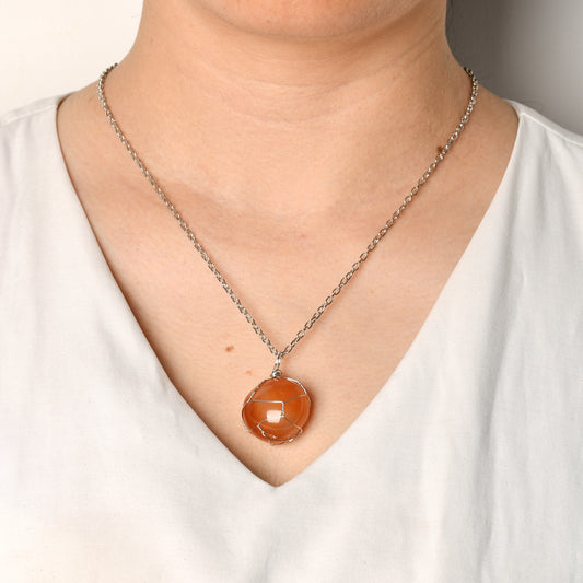 Karneol Marokkő nyaklánc