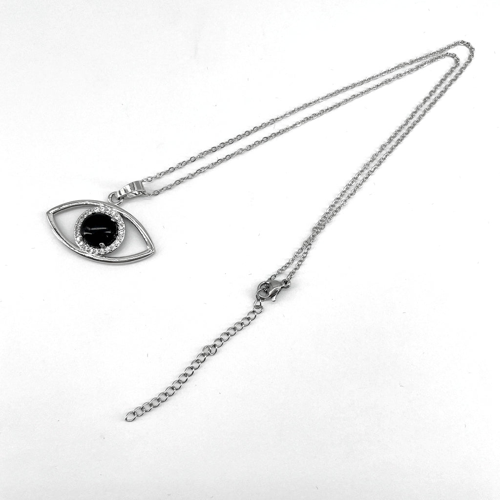 Fekete Obszidián Hórusz Szeme nyaklánc