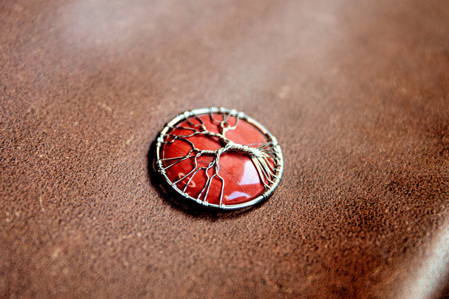 Vörös jáspis Életfa talizmán